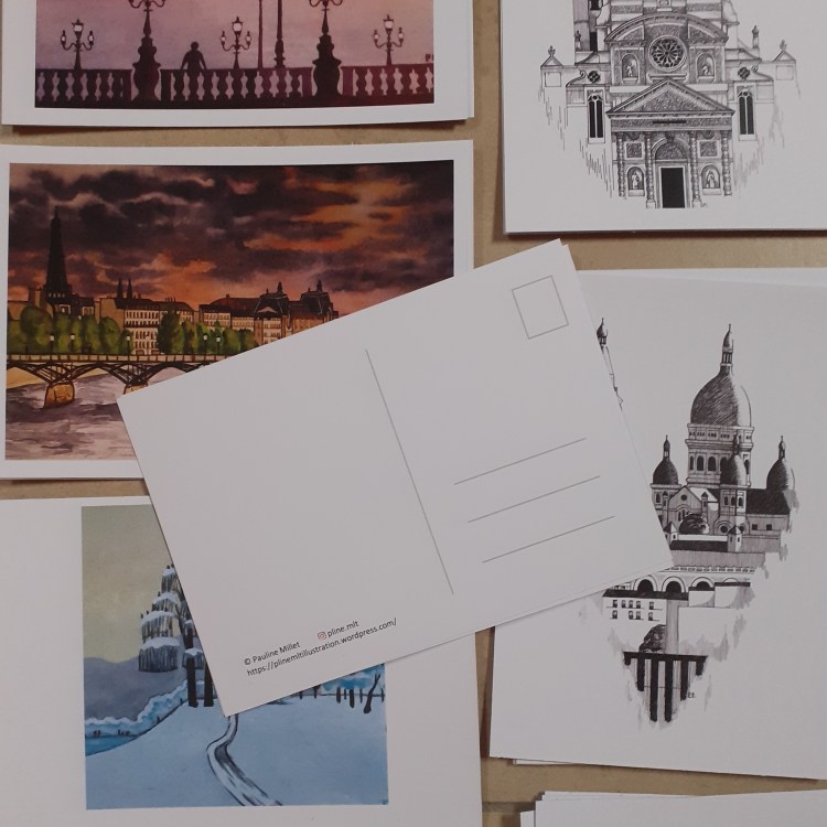 cartes postales illustration pauline millet